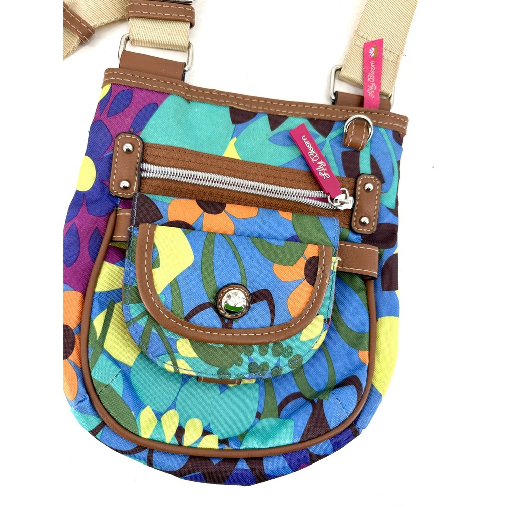Lily Bloom Floral Crossbody Bag Multi Pocket‎ Travel Purse Colorful